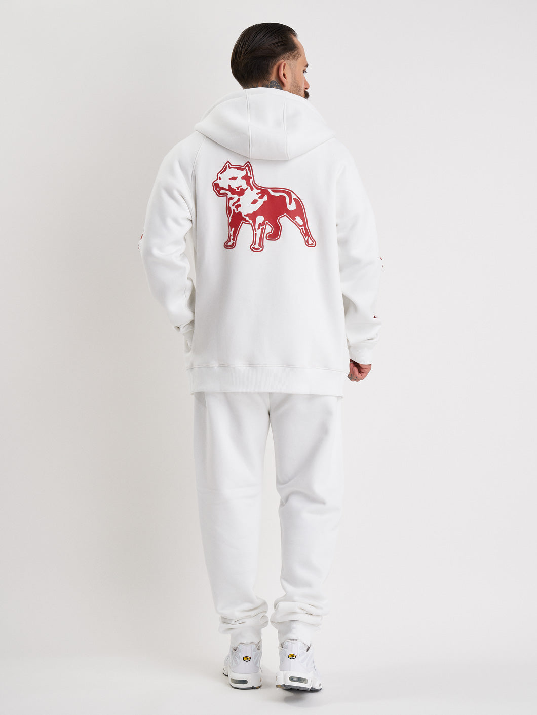 Amstaff Logo 2.0 Ziphoodie White Red