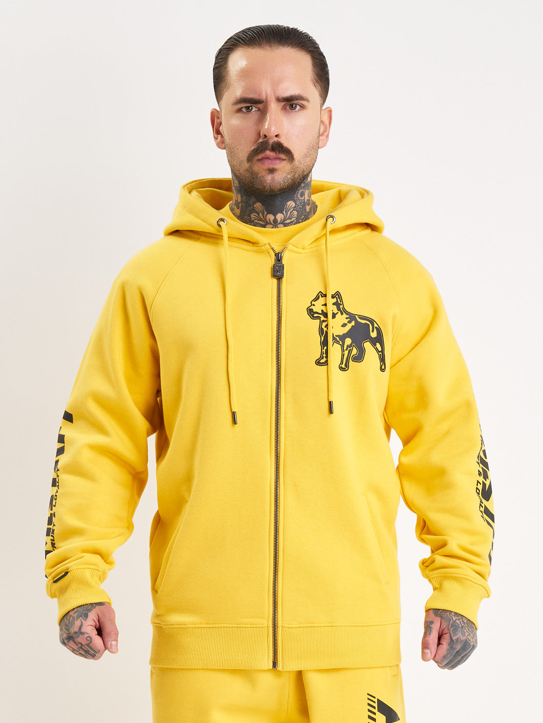 Amstaff Logo 2.0 Ziphoodie Yellow Black XL