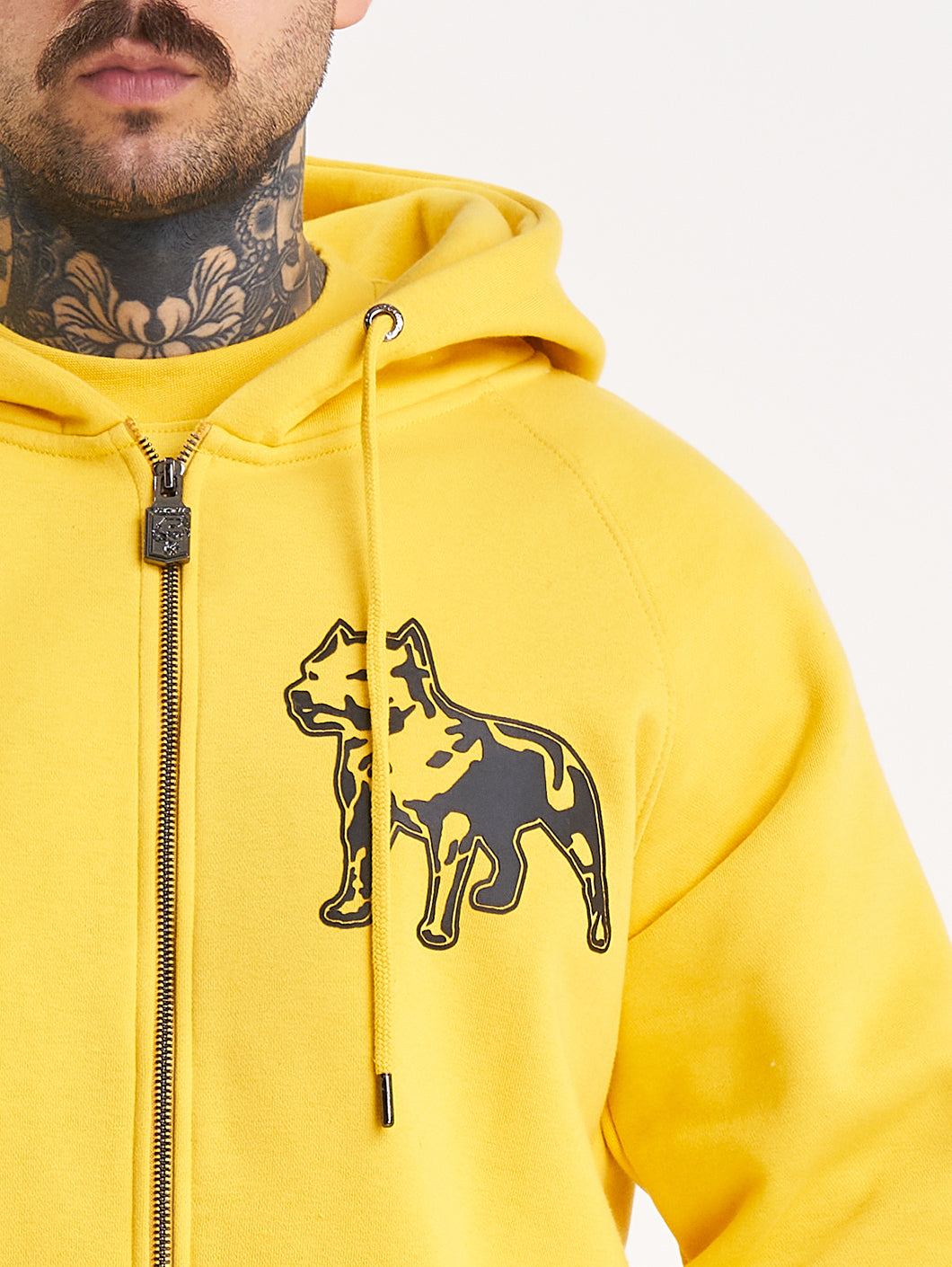 Amstaff Logo 2.0 Ziphoodie Yellow Black
