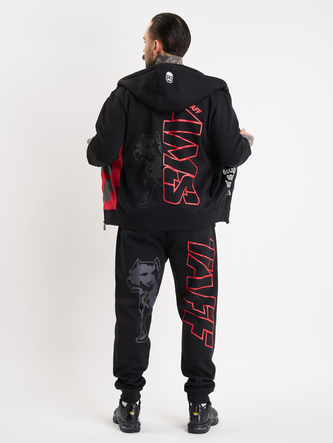 Amstaff Mavor Ziphoodie Black Red