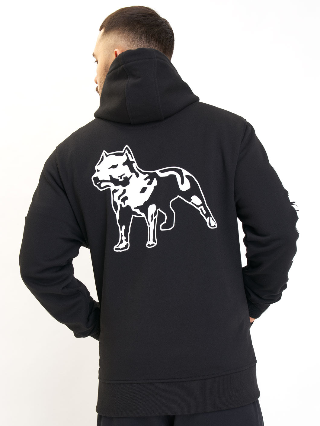 Amstaff Logo 2.0 Ziphoodie Black White - 0