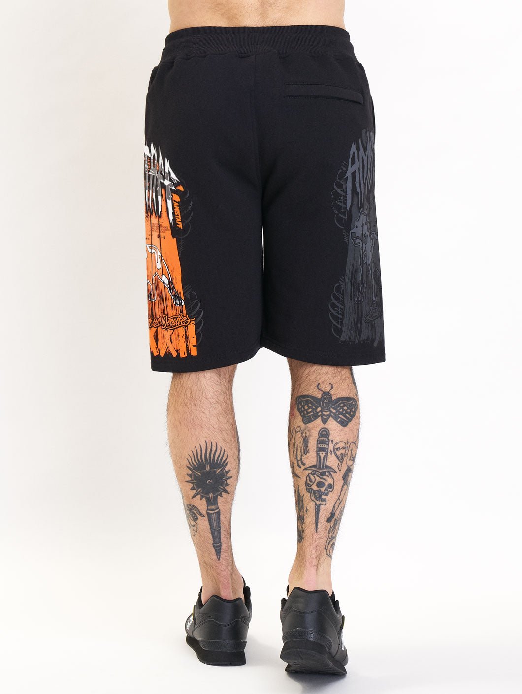 Amstaff Bloxic Sweatshorts Black Orange - 5