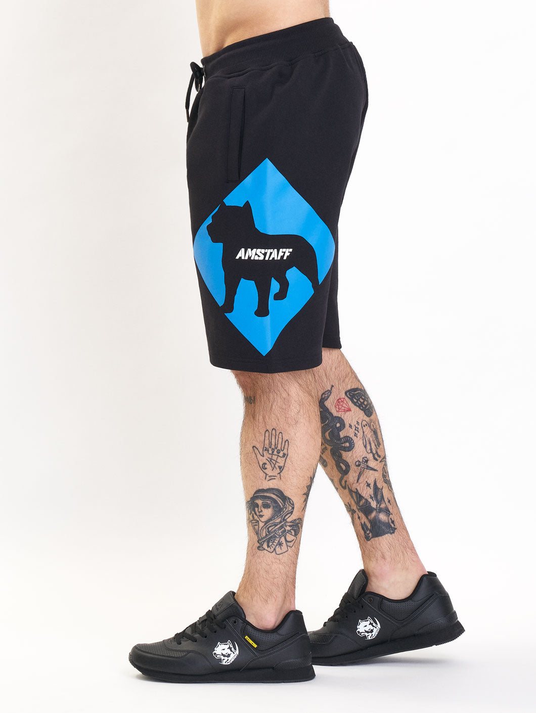 Amstaff Baist Sweatshorts Black Blue - Amstaff Wear