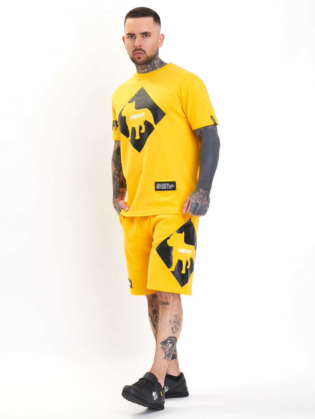 Amstaff Baist Sweatshorts Yellow - Amstaff Wear