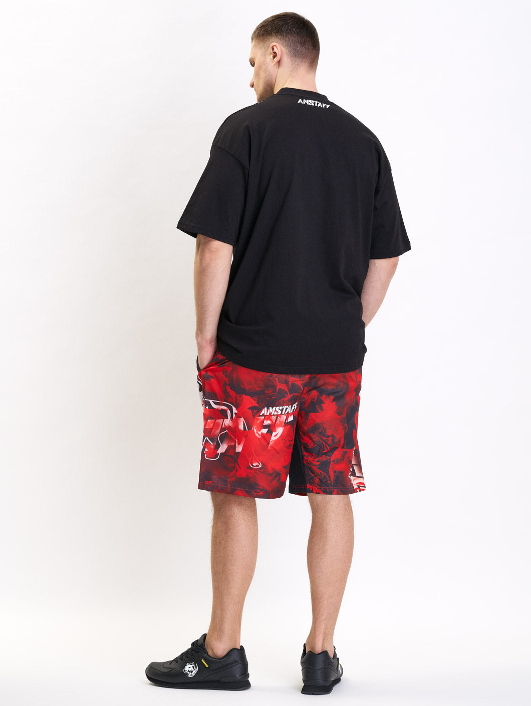 amstaff camon schwimmshorts red black - 1