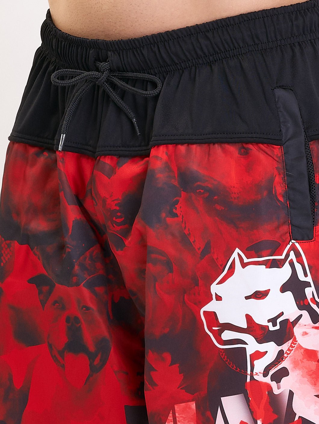 amstaff camon schwimmshorts red black - 7