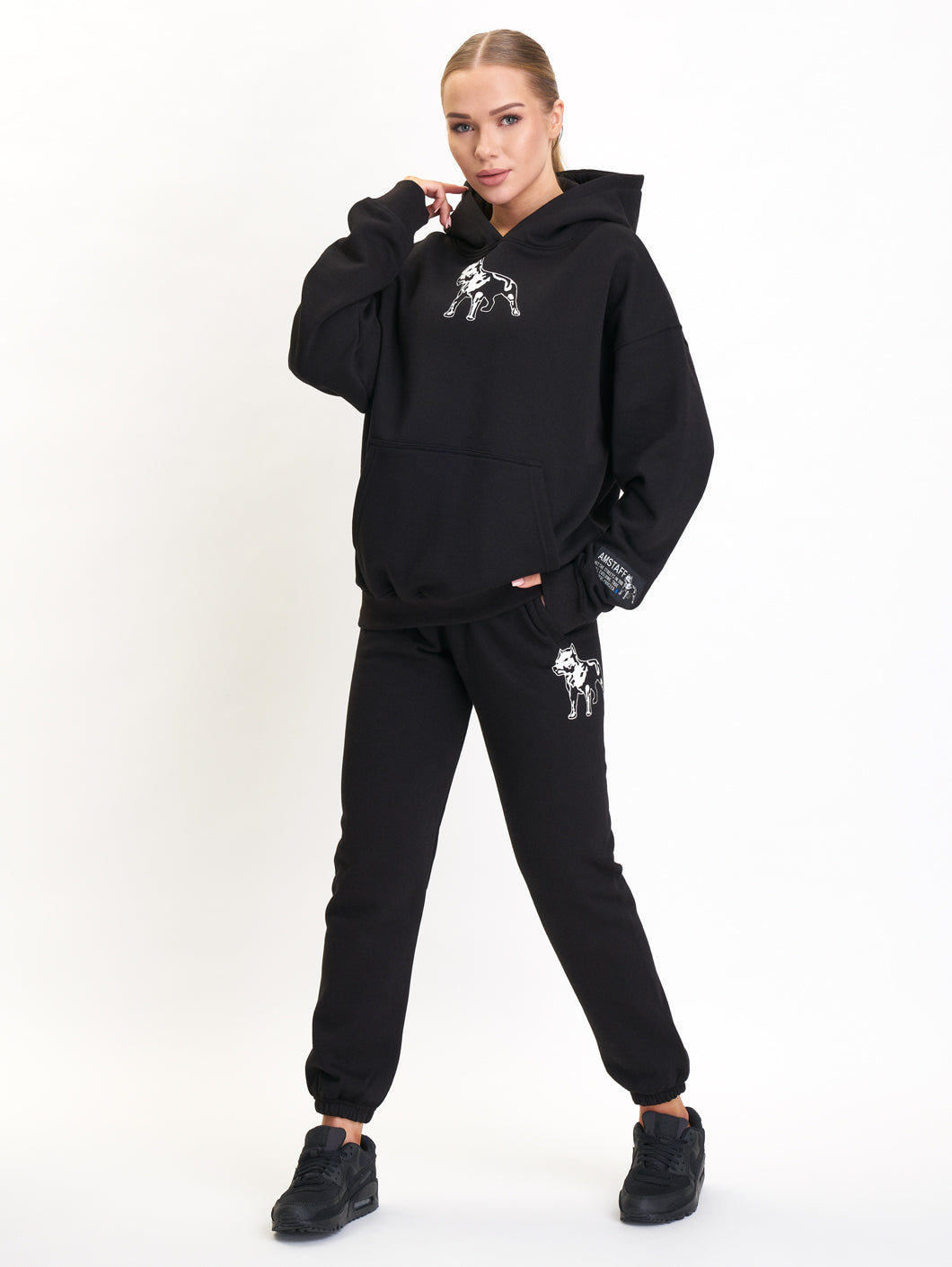 amstaff woman basic sweatpants black - 1