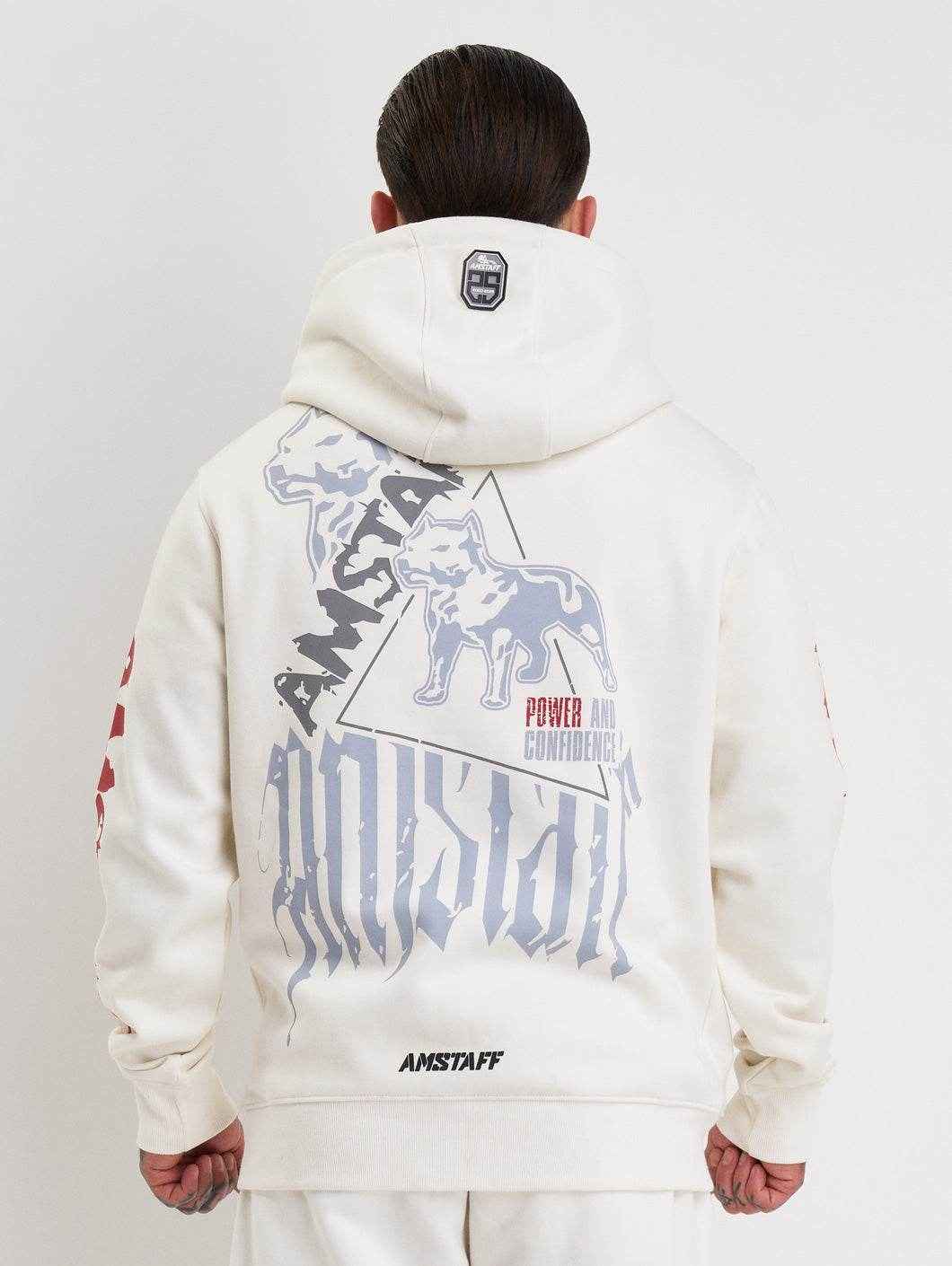 Amstaff Cyrak Hoodie White - Amstaff Wear