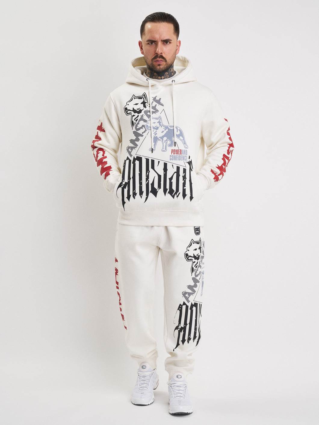 Amstaff Cyrak Hoodie White - Amstaff Wear