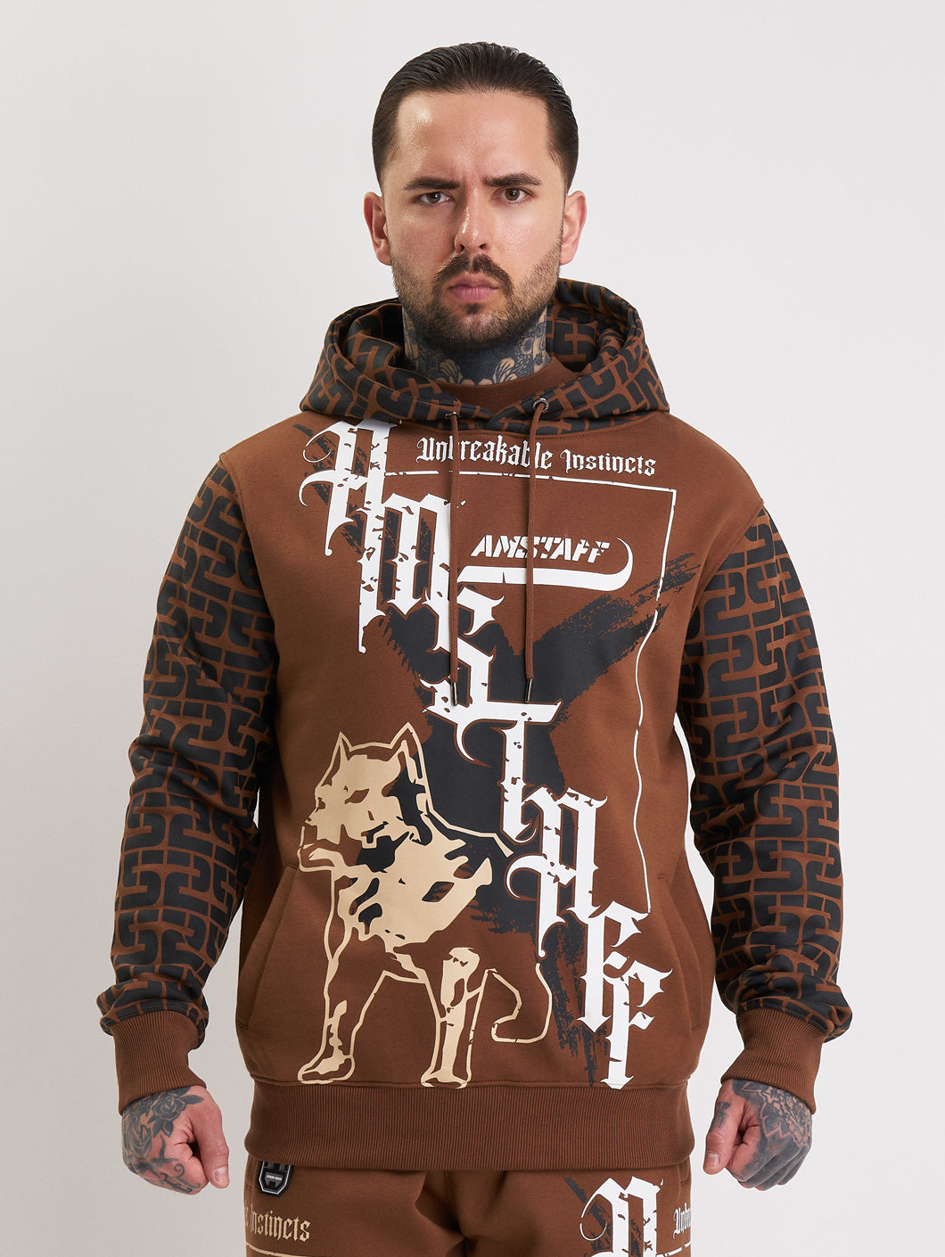 Amstaff Ashur Hoodie Brown - Amstaff Wear