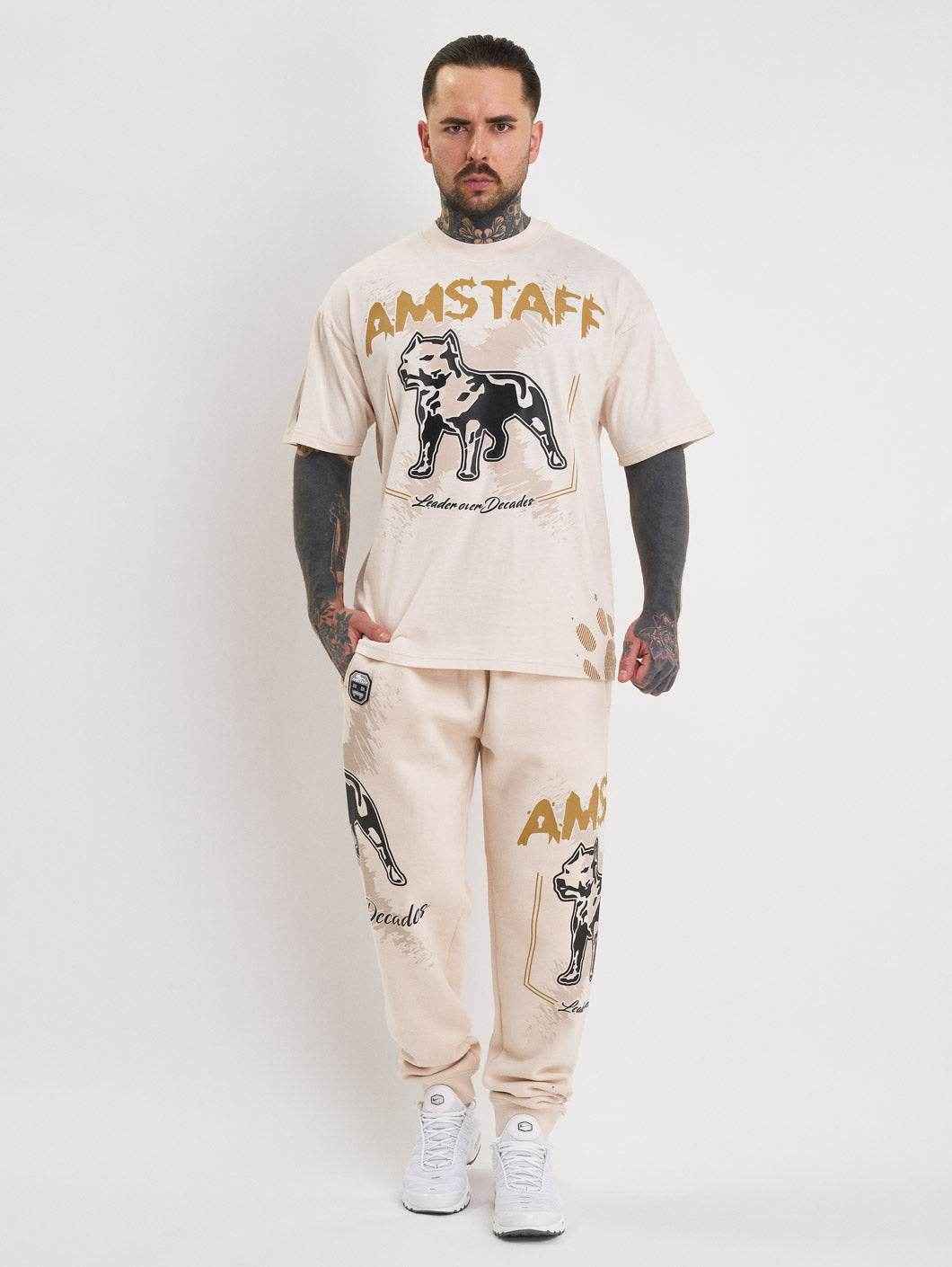 Amstaff Kaldar Sweatpants Creamwood - Amstaff Wear
