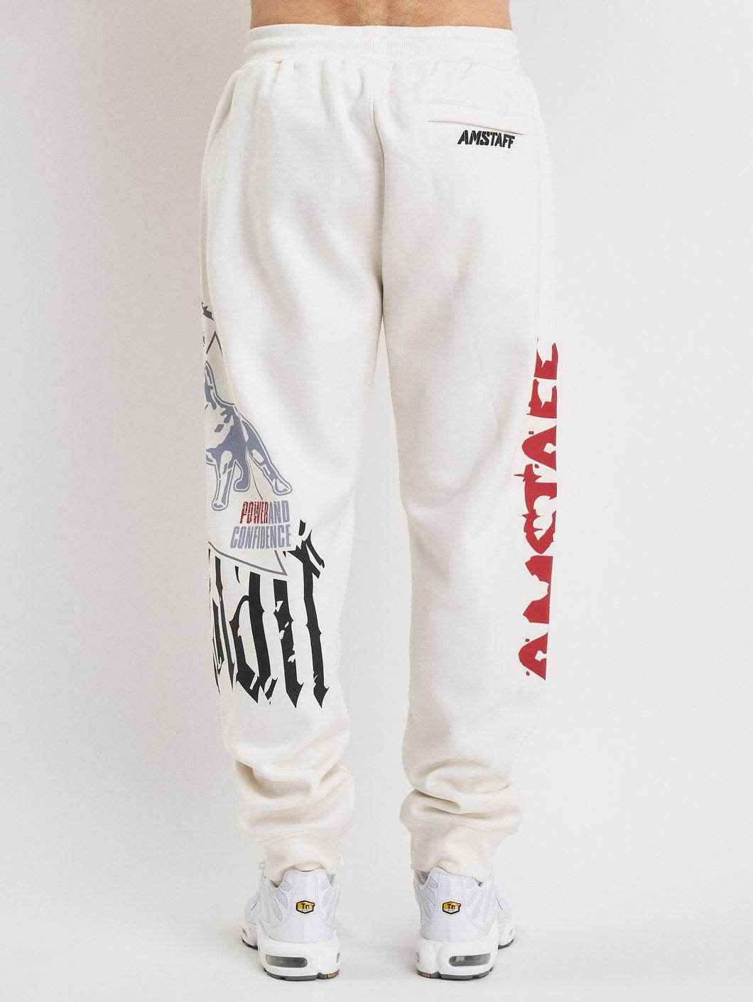 Amstaff Cyrak Sweatpants White - Amstaff Wear