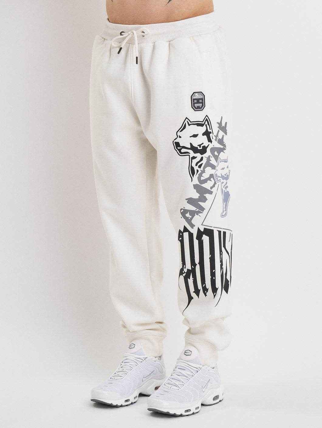 Amstaff Cyrak Sweatpants White - Amstaff Wear