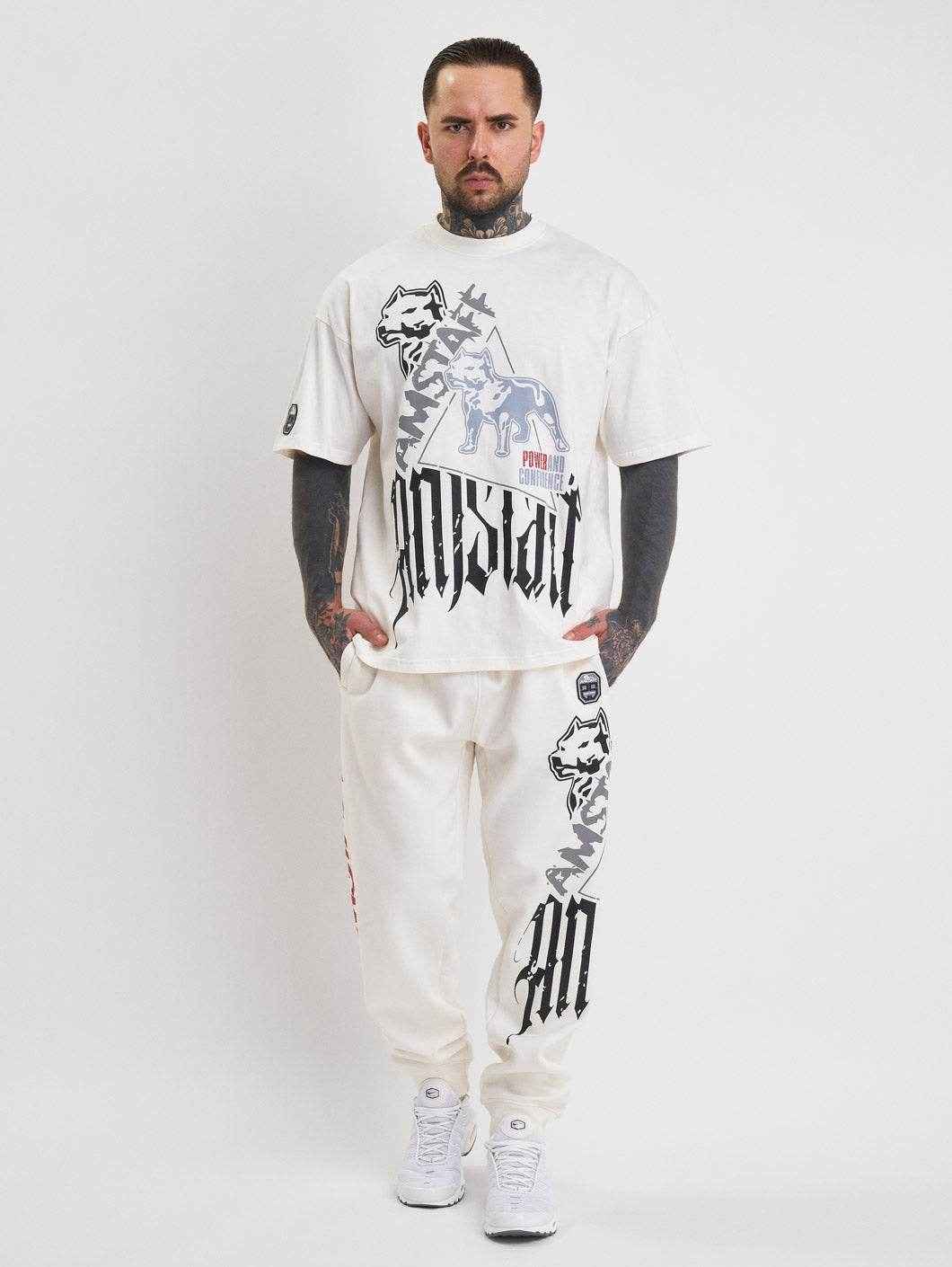 Amstaff Cyrak Sweatpants White - Amstaff Wear