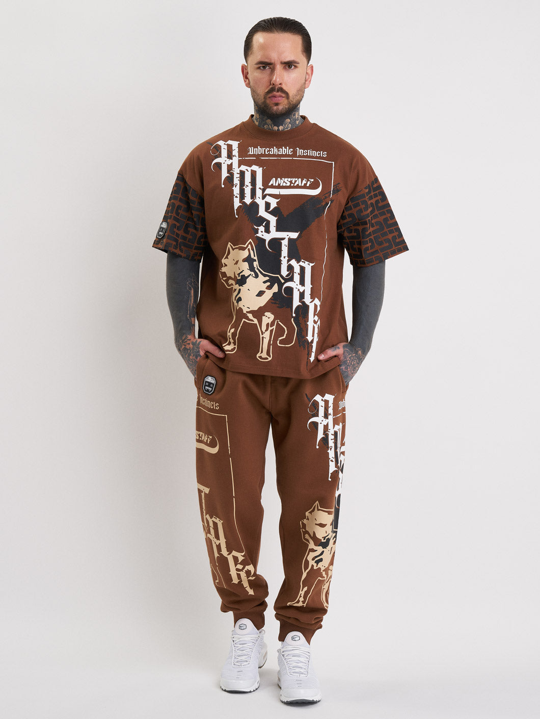 Amstaff Ashur Sweatpants Brown - Amstaff Wear