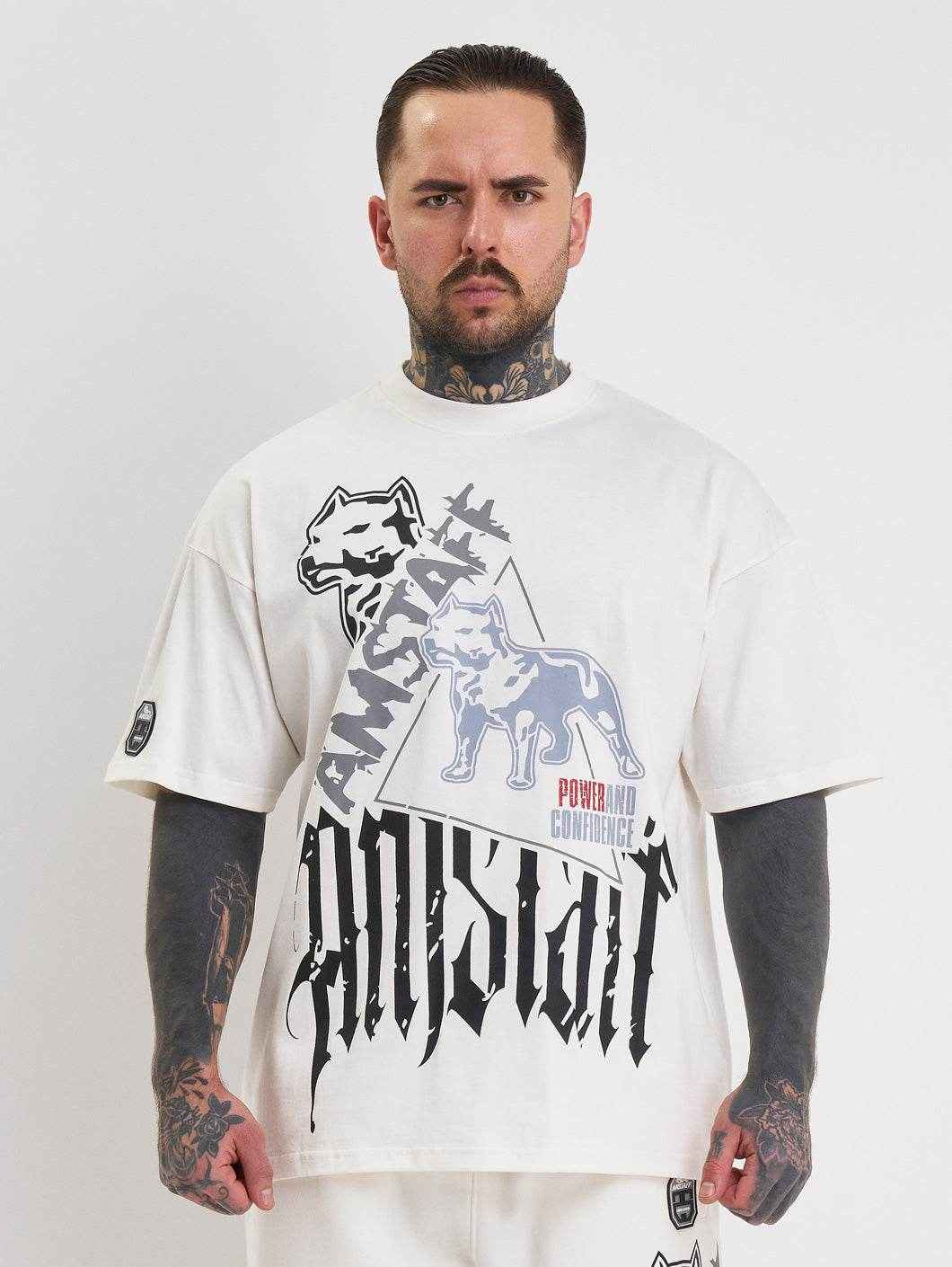 Amstaff Cyrak T-Shirt White - Amstaff Wear