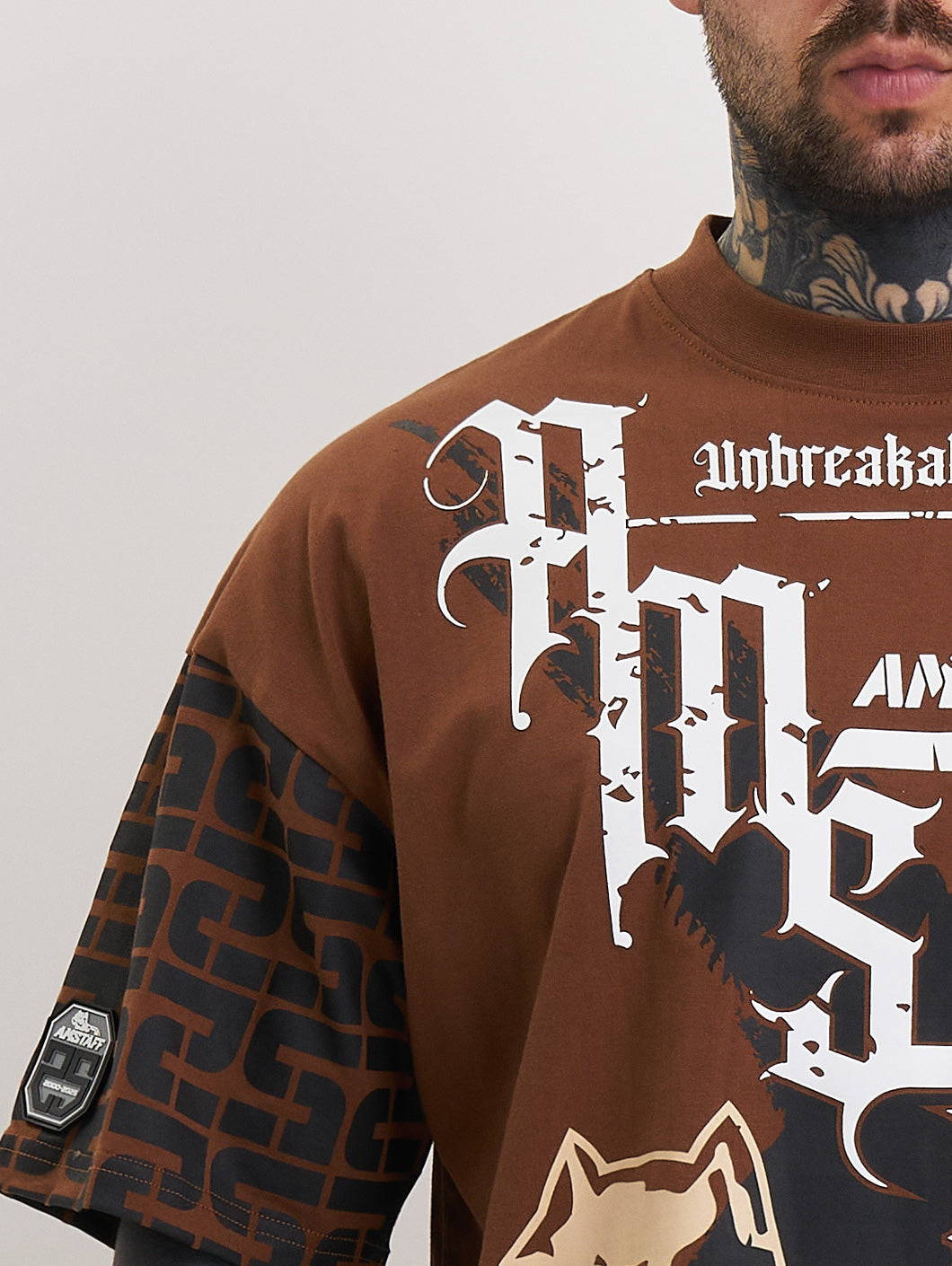 Amstaff Ashur T-Shirt Brown - Amstaff Wear