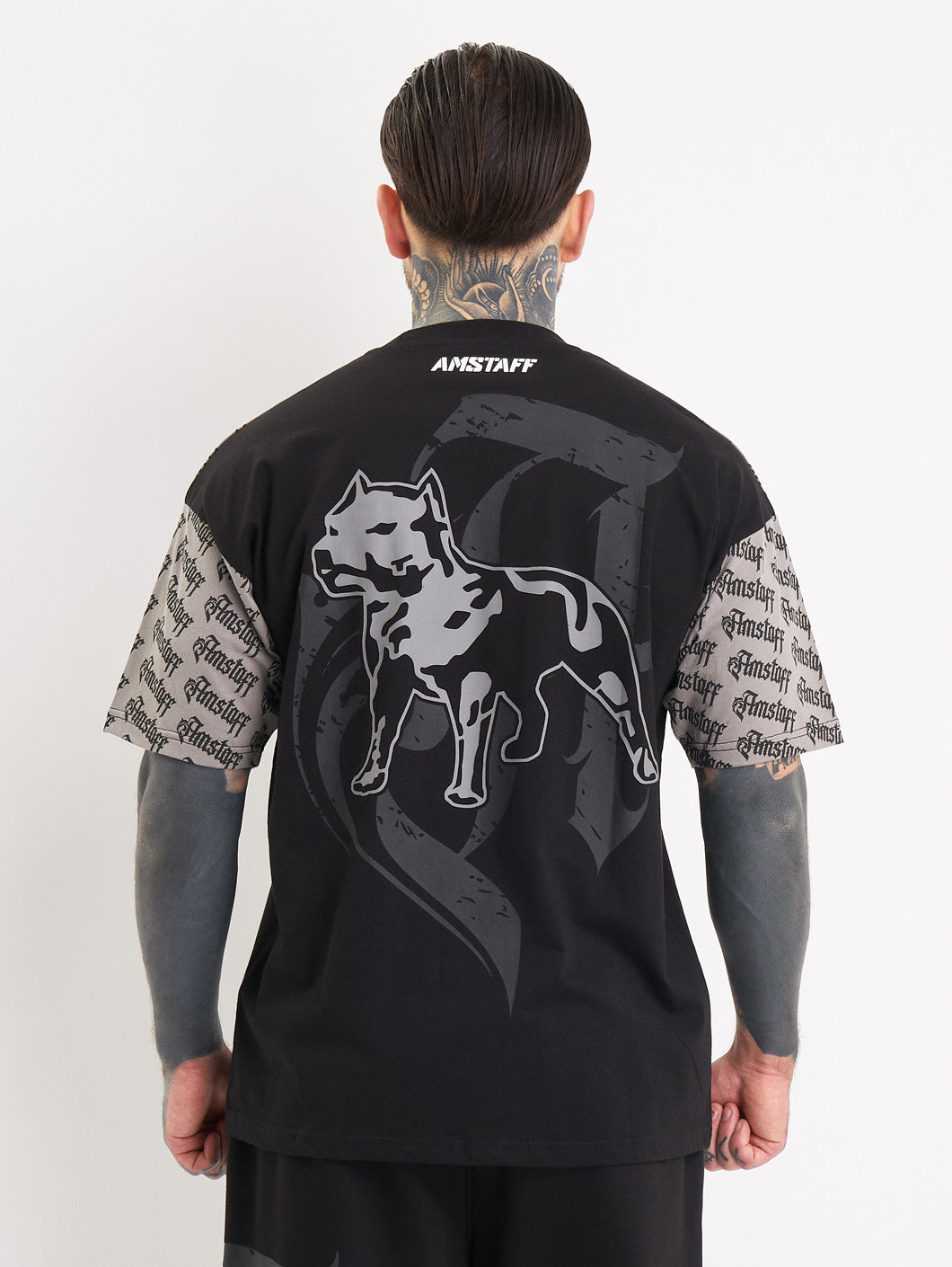 Amstaff Varek T-Shirt Black Grey - Amstaff Wear