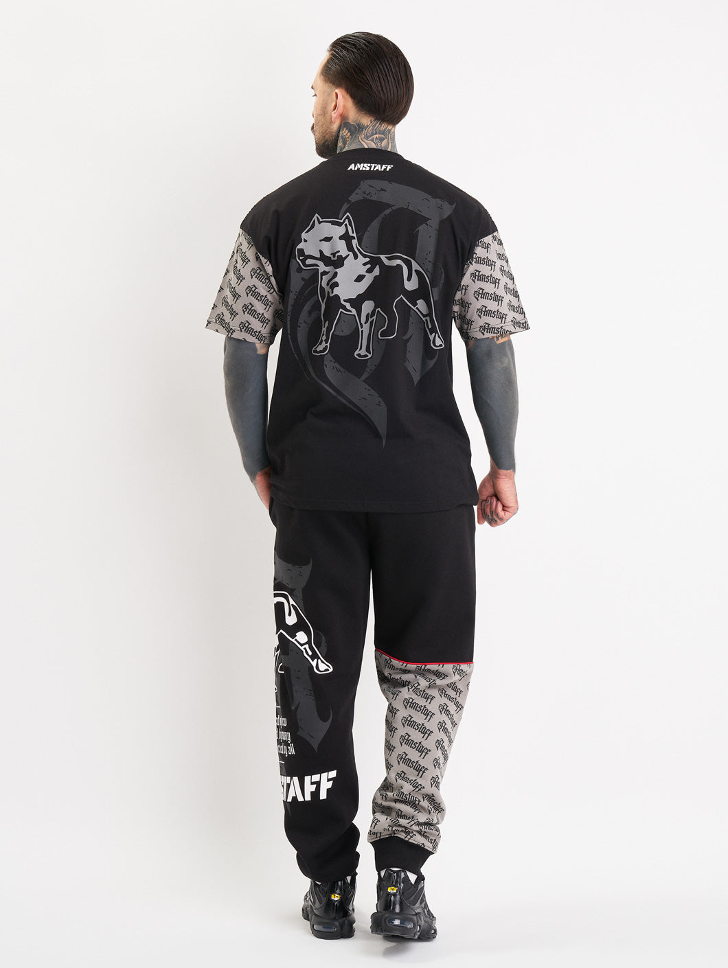 Amstaff Varek T-Shirt Black Grey - Amstaff Wear