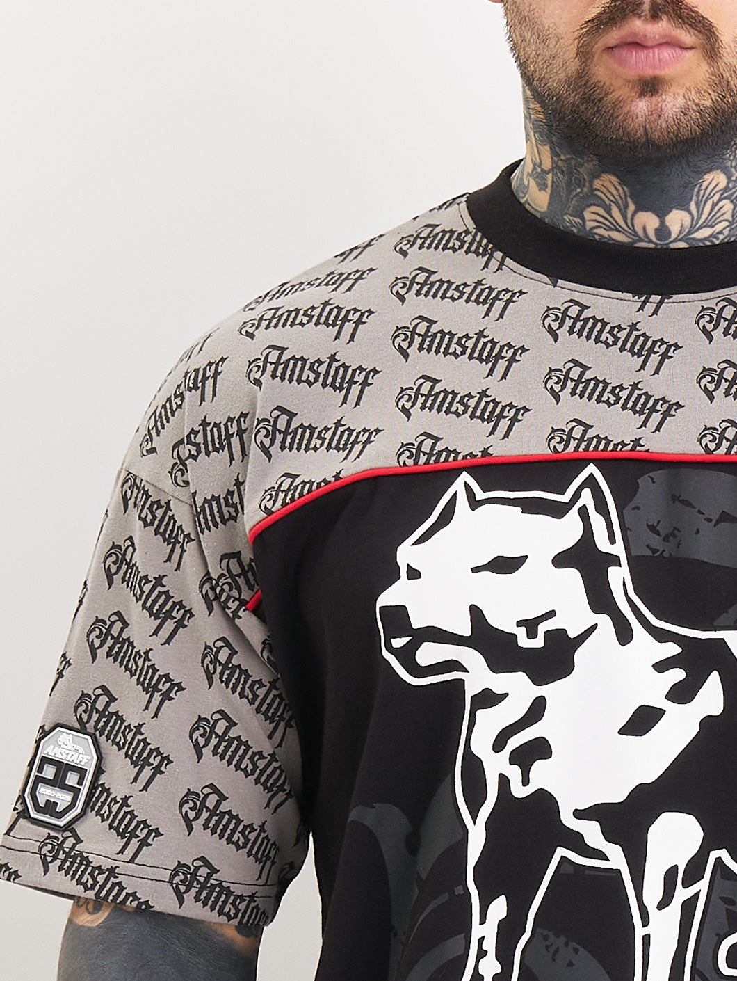 Amstaff Varek T-Shirt Black Grey - Amstaff Wear