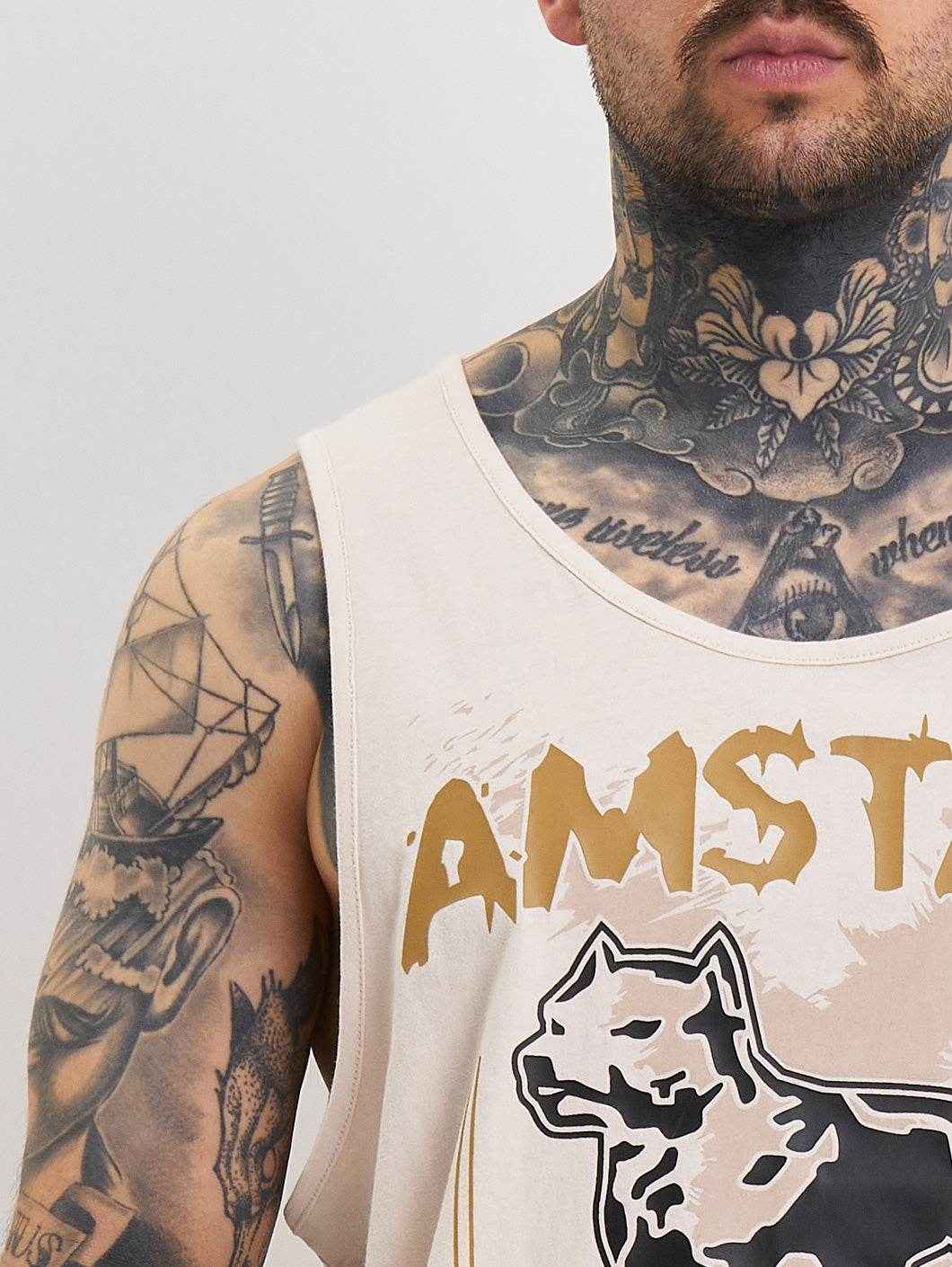 Amstaff Kaldar Tanktop Creamwood - Amstaff Wear