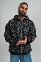 Dada Supreme All Over Zip Hoodie Black - 1