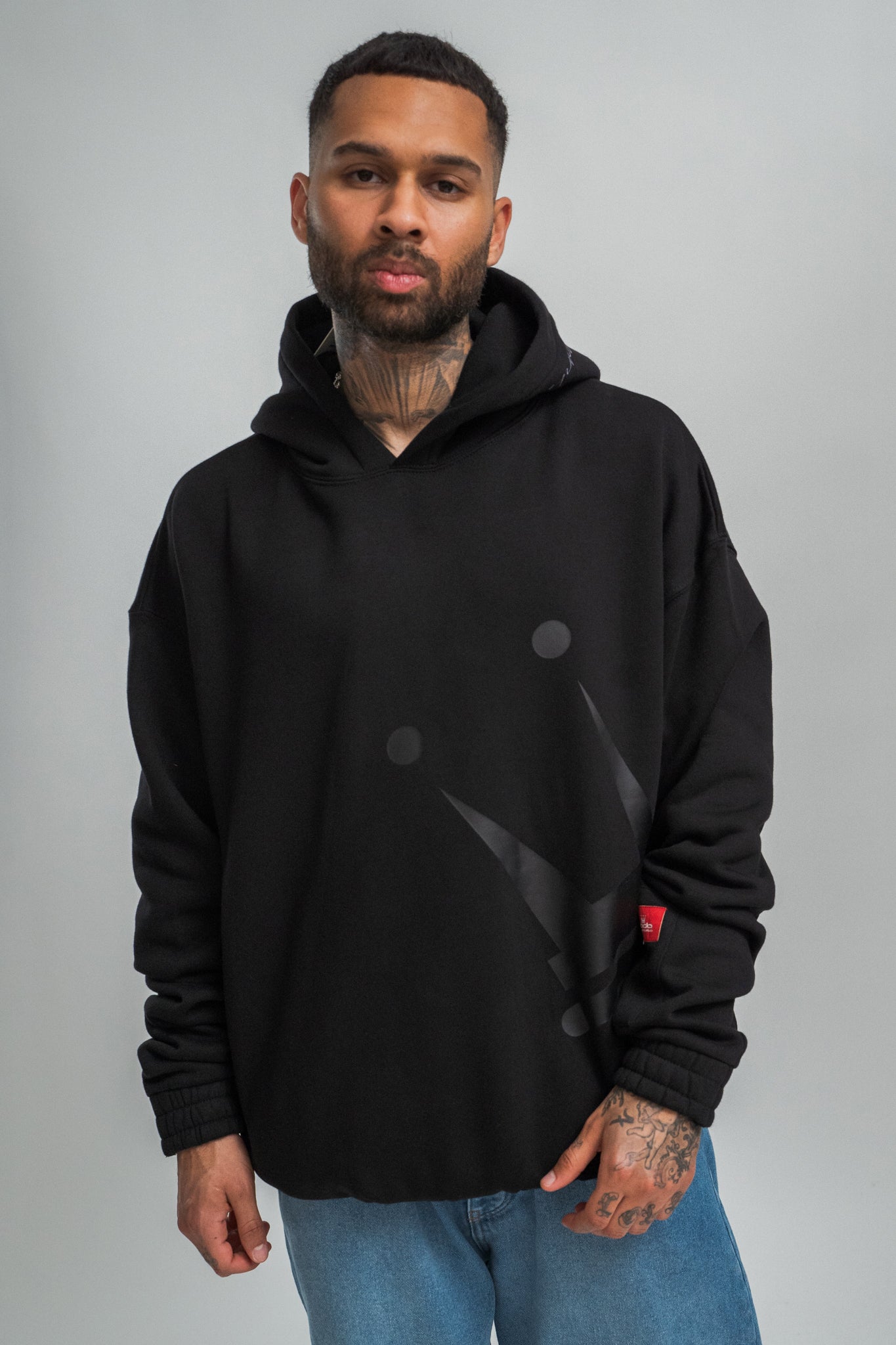 dada supreme big logo heavy hoodie black ton - 17