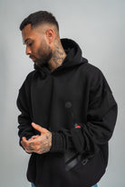 dada supreme big logo heavy hoodie black ton - 3