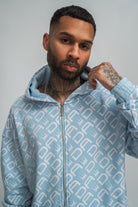 Dada Supreme All Over Zip Hoodie Baby Blue - 2