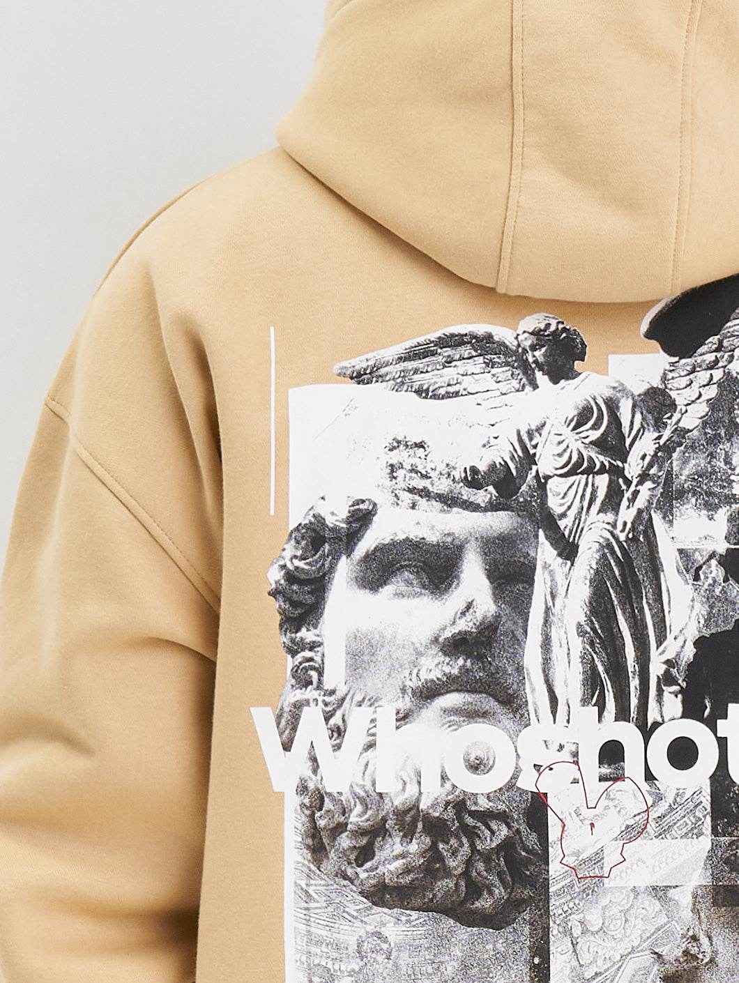 Who Shot Ya? Ethereal Heavy Oversize Hoodie Beige