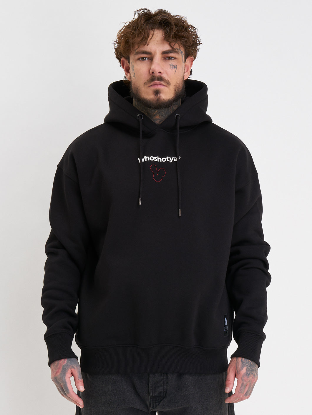 Who Shot Ya? Ethereal Heavy Oversize Hoodie Black