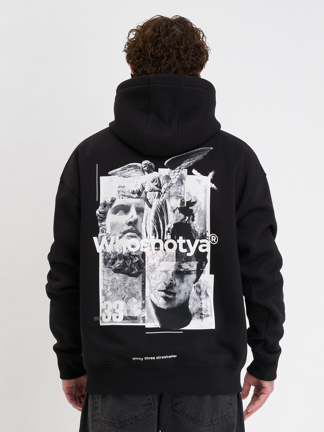 whoshotya ethereal heavy oversize hoodie black - 0