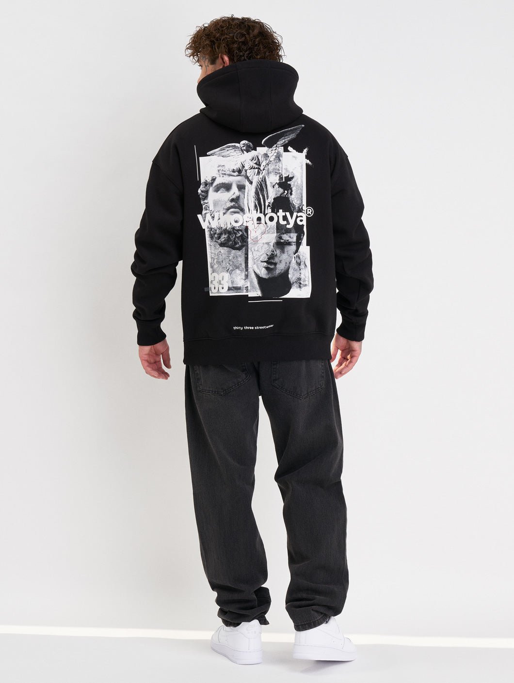 whoshotya ethereal heavy oversize hoodie black - 1