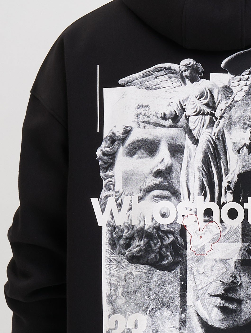 whoshotya ethereal heavy oversize hoodie black - 4