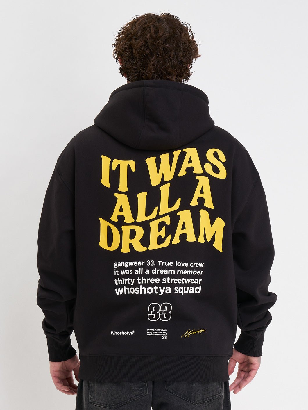 whoshotya dreamerz heavy oversize hoodie black - 0