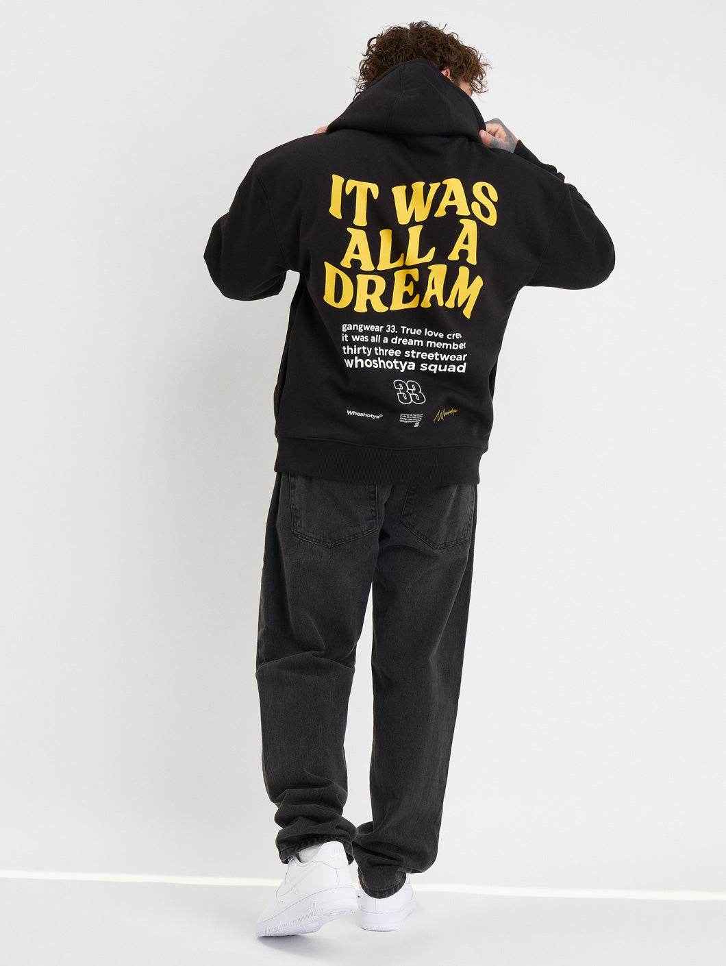 Who Shot Ya? Dreamerz Heavy Oversize Hoodie Black