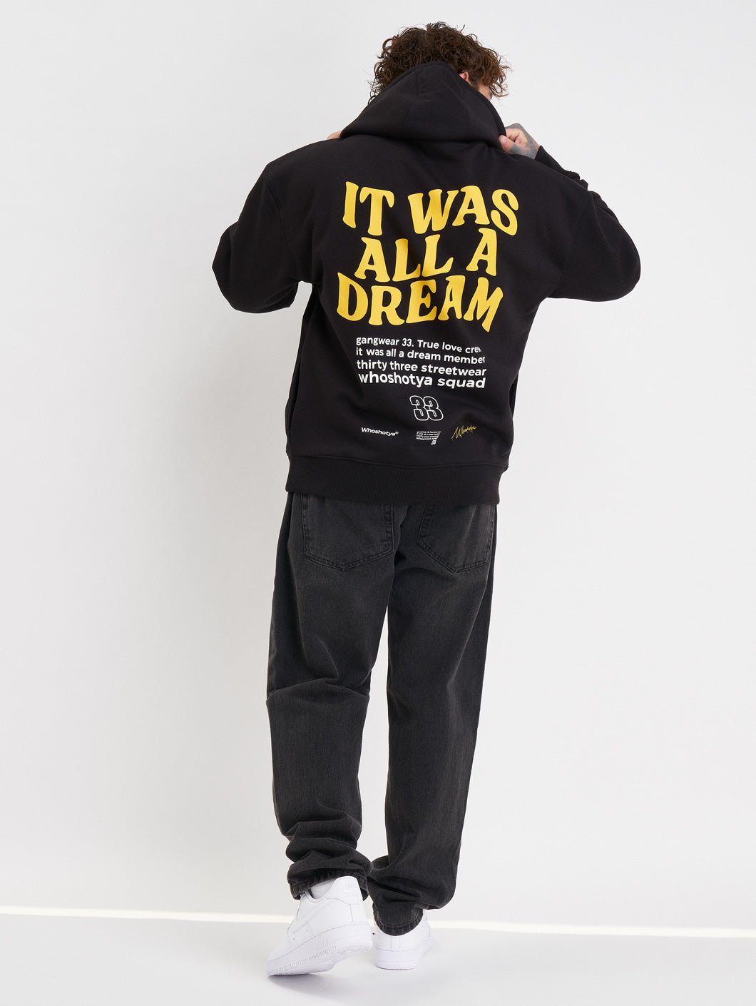 whoshotya dreamerz heavy oversize hoodie black - 0