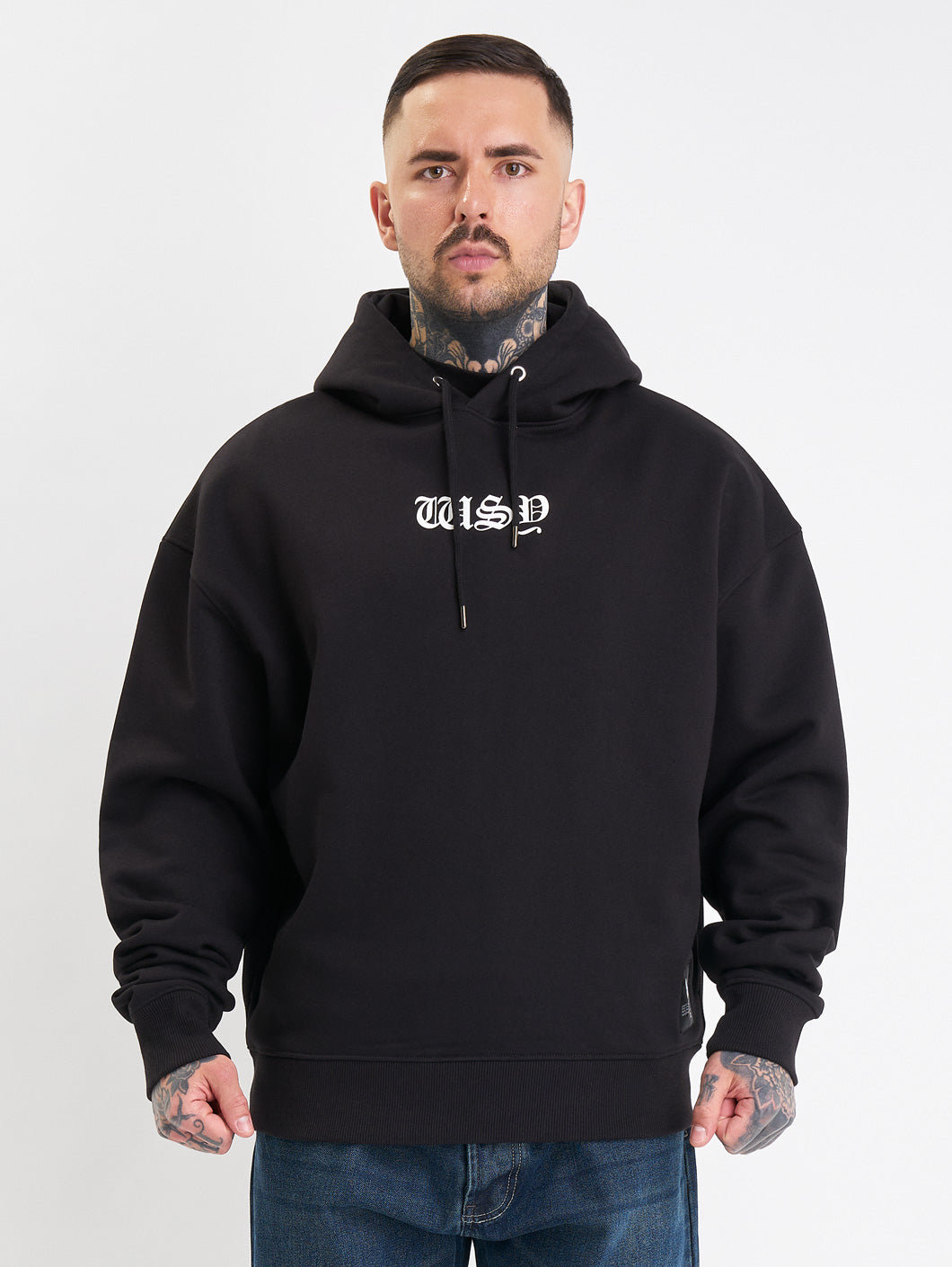 whoshotya matria heavy oversize hoodie black - 2