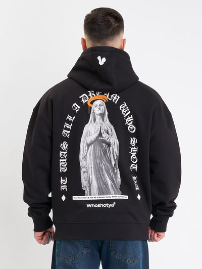 Who Shot Ya? Matria Heavy Oversize Hoodie Black