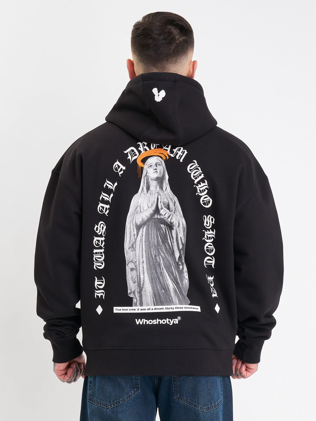 Whoshotya Matria Heavy Oversize Hoodie Black - Amstaff Wear