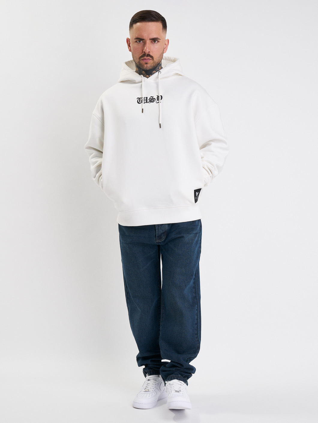 whoshotya matria heavy oversize hoodie white - 0