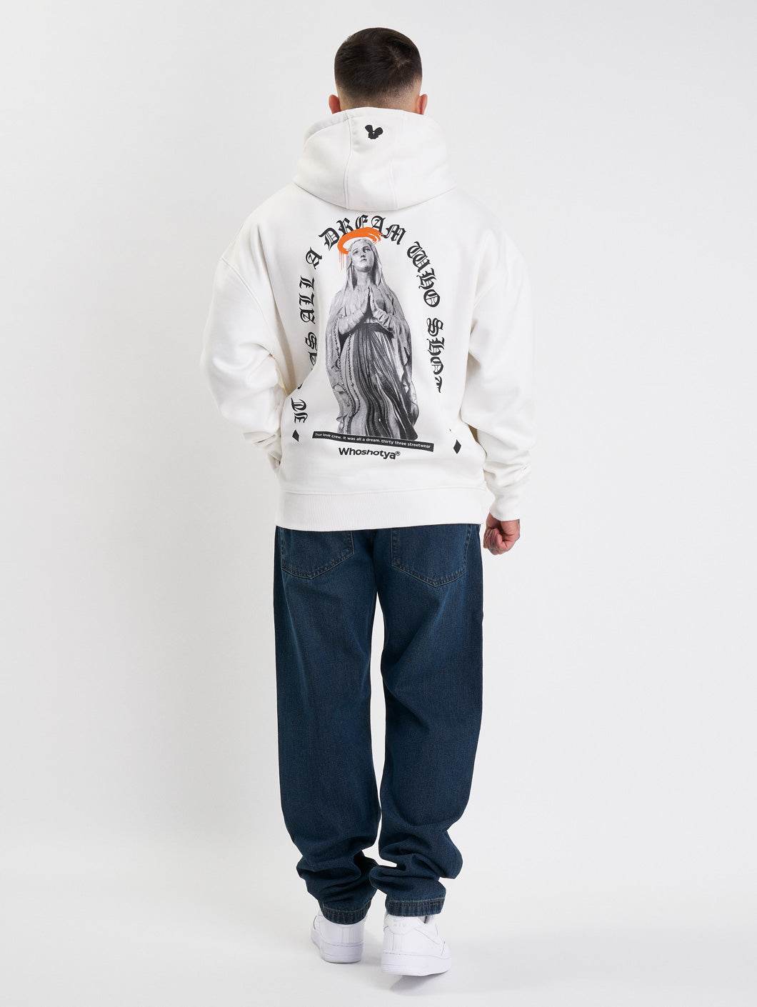 Who Shot Ya? Matria Heavy Oversize Hoodie White