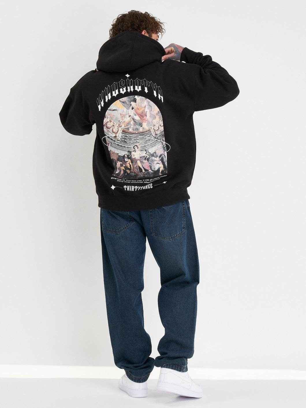 Who Shot Ya? Legacian Heavy Oversize Hoodie Black