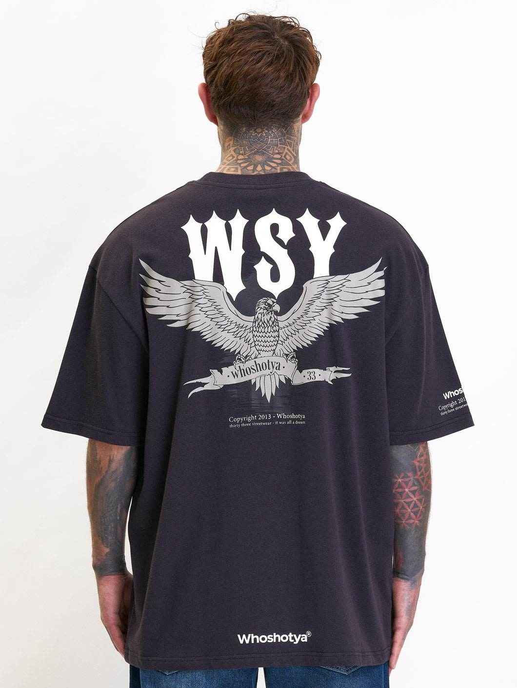 Eagle Oversized T-Shirt Black - Amstaff Wear