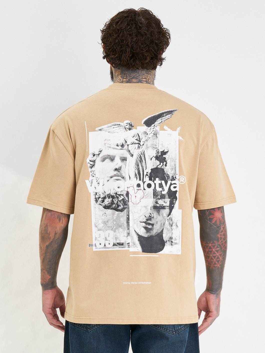 Who Shot Ya? Ethereal Oversize T-Shirt Beige XL