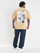 whoshotya ethereal oversize t-shirt beige - 1