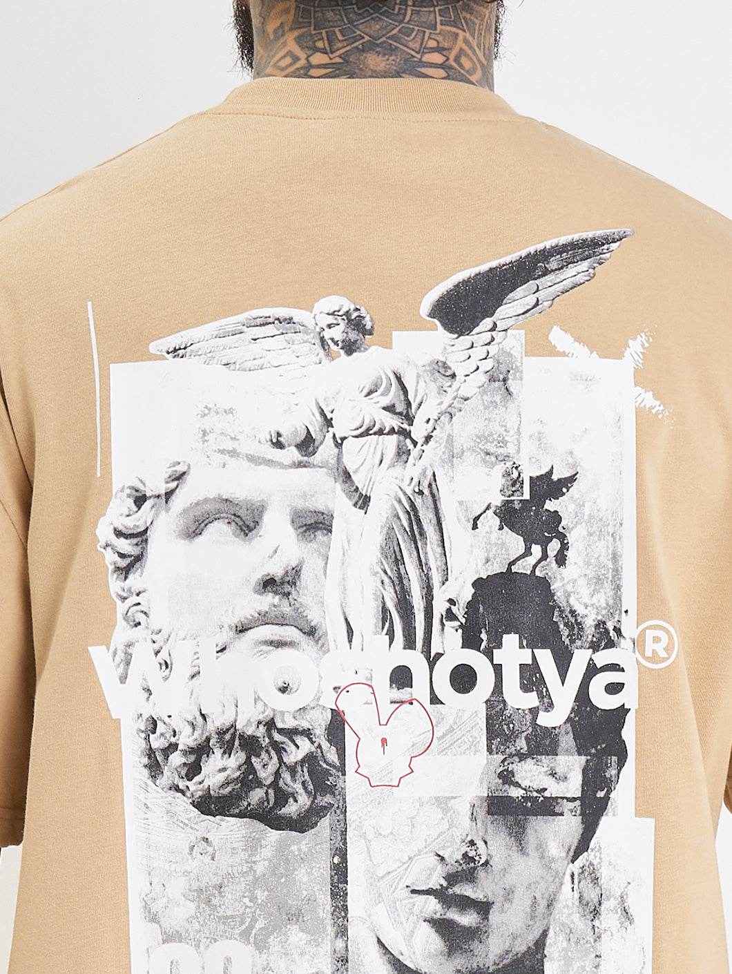 Who Shot Ya? Ethereal Oversize T-Shirt Beige