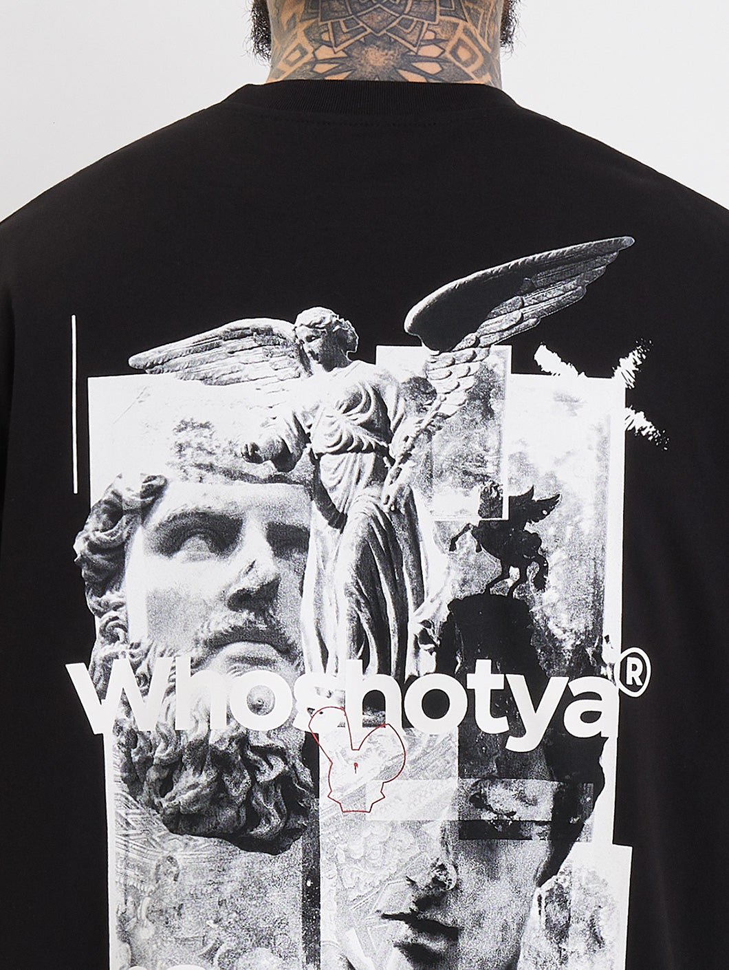 whoshotya ethereal oversize t-shirt black - 4