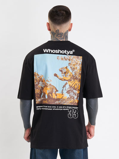 Who Shot Ya? Feralith Oversize T-Shirt Black