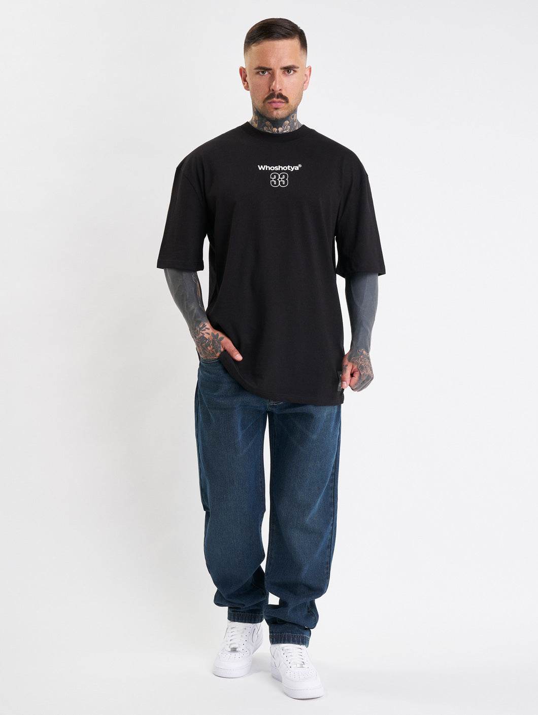 Who Shot Ya? Feralith Oversize T-Shirt Black